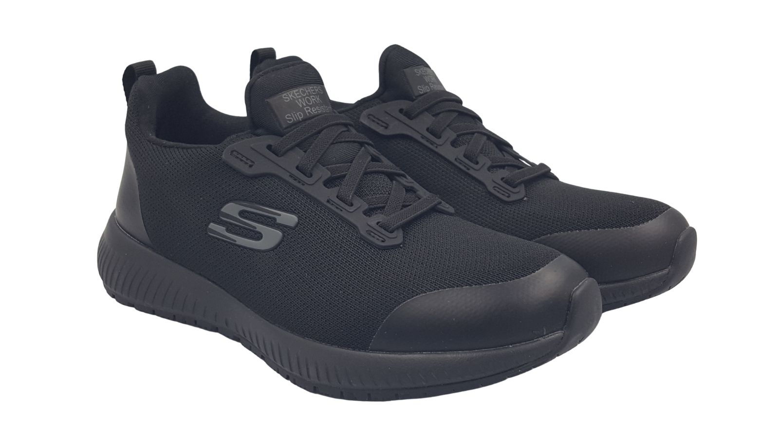 SKECHERS BLACK - Leder Shoes