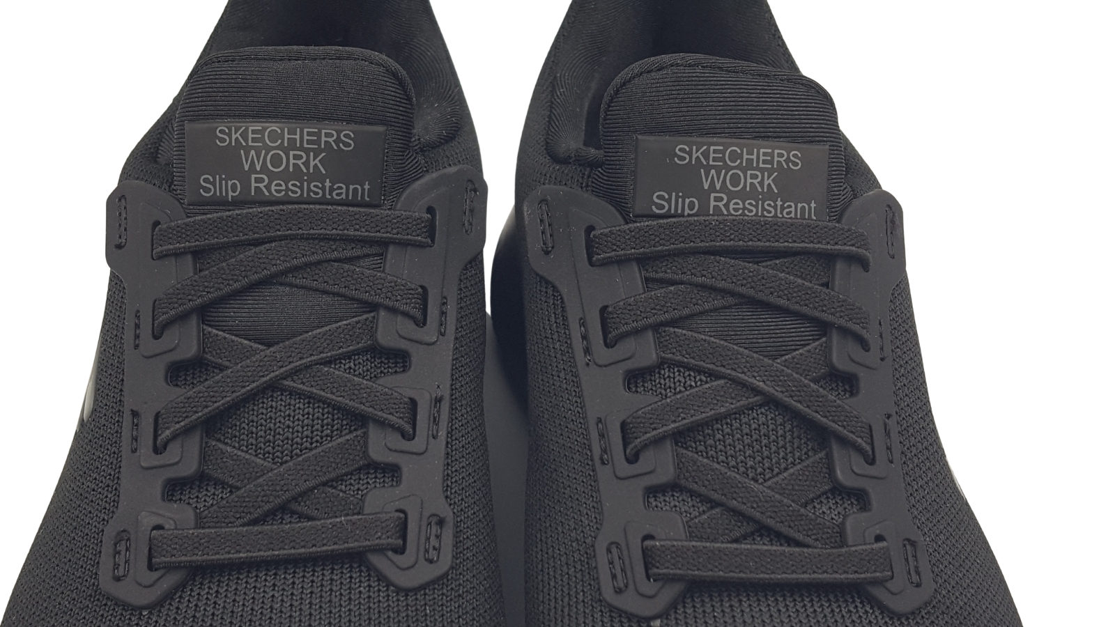 SKECHERS BLACK - Leder Shoes