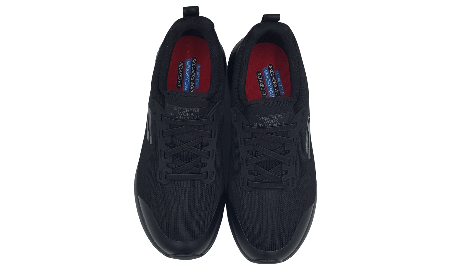 SKECHERS BLACK - Leder Shoes