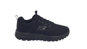 SKECHERS BLACK - Leder Shoes