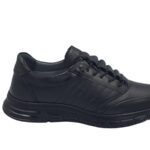 Ανδρικά δερμάτινα Με Ανατομικό Πάτο Gel  - 7788TH - Μαύρο χρώμα